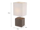 GLOBO LIGHTING LED Nachttischlampe Braun Keramikfuß Stoffschirm Bild 4