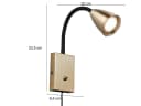 TRIO Leuchten LED Leselampe Messing Dimmbar Wandlampe Bild 4