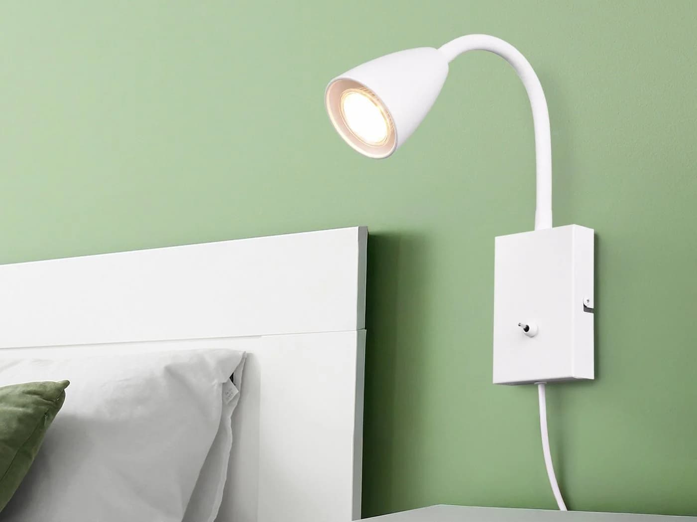 Trio Leuchten LED Wandleuchte Weiß matt Flexarm Dimmbar