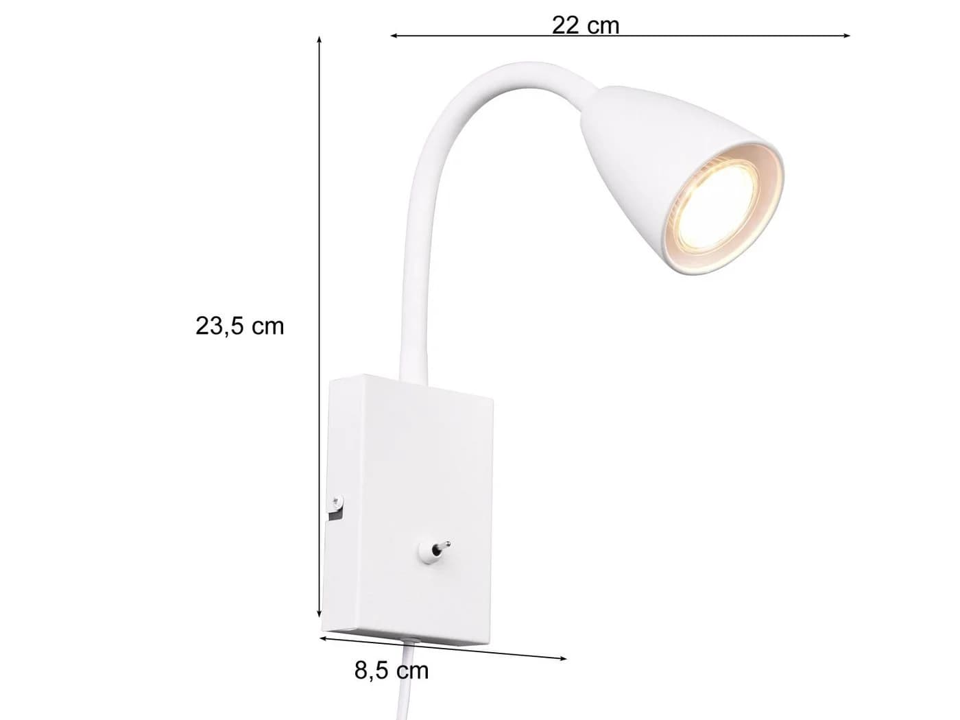 Trio Leuchten LED Wandleuchte Weiß matt Flexarm Dimmbar - Bild 4