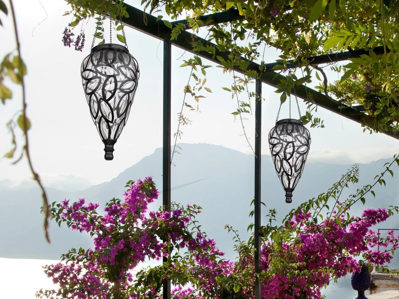 GLOBO LIGHTING LED Solarleuchte 2er Set Warmweiß Hängeleuchte Outdoor - Bild 5