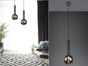TRIO Leuchten LED Pendelleuchte Industrial Style Rauchglas Schwarz Bild 1