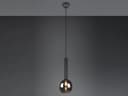 TRIO Leuchten LED Pendelleuchte Industrial Style Rauchglas Schwarz Bild 3