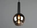TRIO Leuchten LED Pendelleuchte Industrial Style Rauchglas Schwarz Bild 5