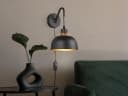 Reality Leuchten LED Wandleuchte Schwarz/Gold Dimmbar Bild 1