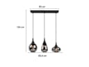 TRIO Leuchten LED Pendelleuchte 3-flammig Schwarz Rauchglas mit Switch Dimmer Bild 4