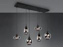 TRIO Leuchten 6-flammige LED Pendelleuchte Schwarz/Glas mit Dimmfunktion Bild 3