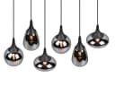 TRIO Leuchten 6-flammige LED Pendelleuchte Schwarz/Glas mit Dimmfunktion Bild 5