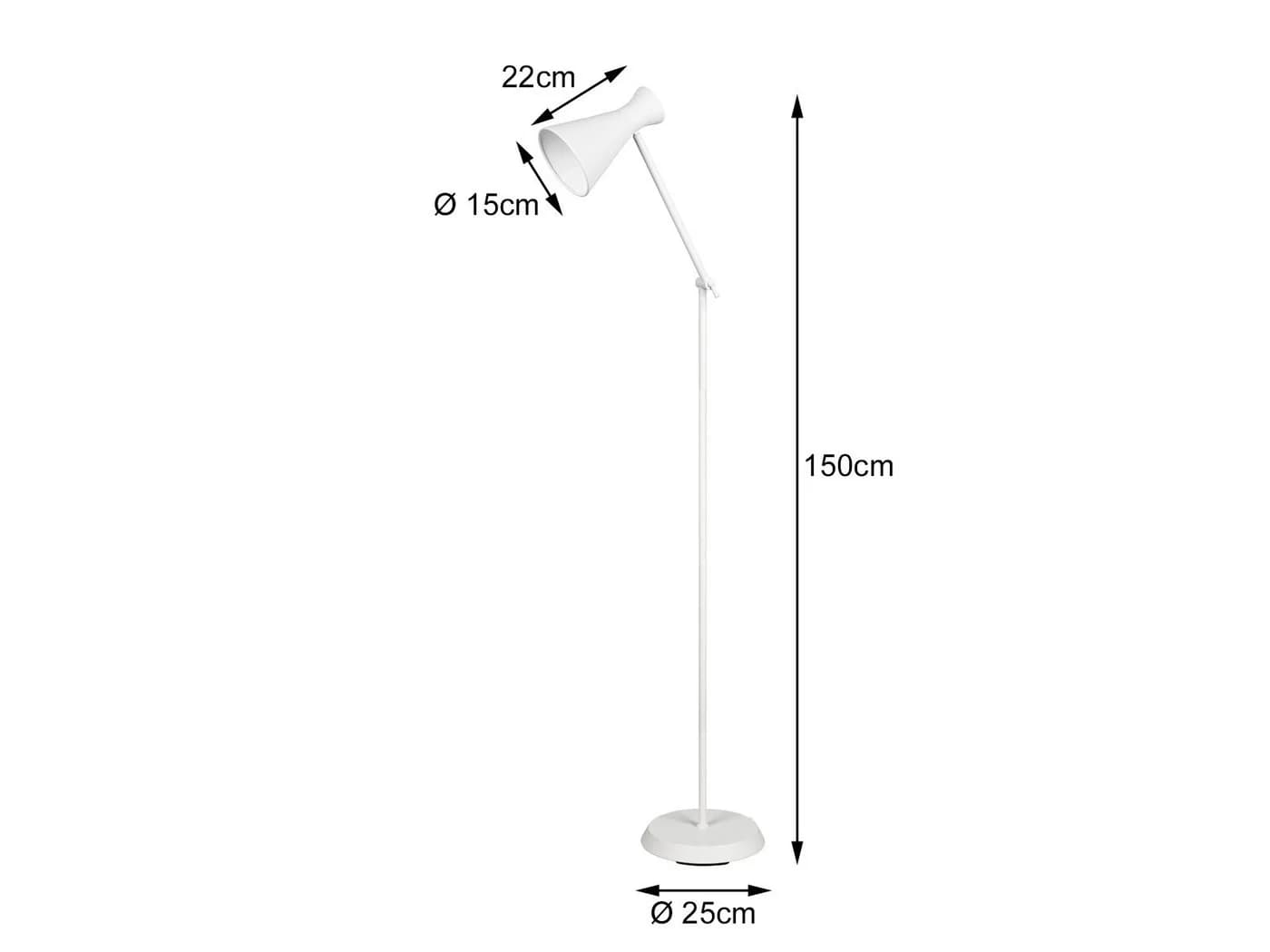 Reality Leuchten LED Stehlampe Weiß Dimmfunktion Gelenkarm - Bild 4