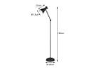 Reality Leuchten LED Stehlampe Schwarz Dimmbar Gelenkarm Bild 4