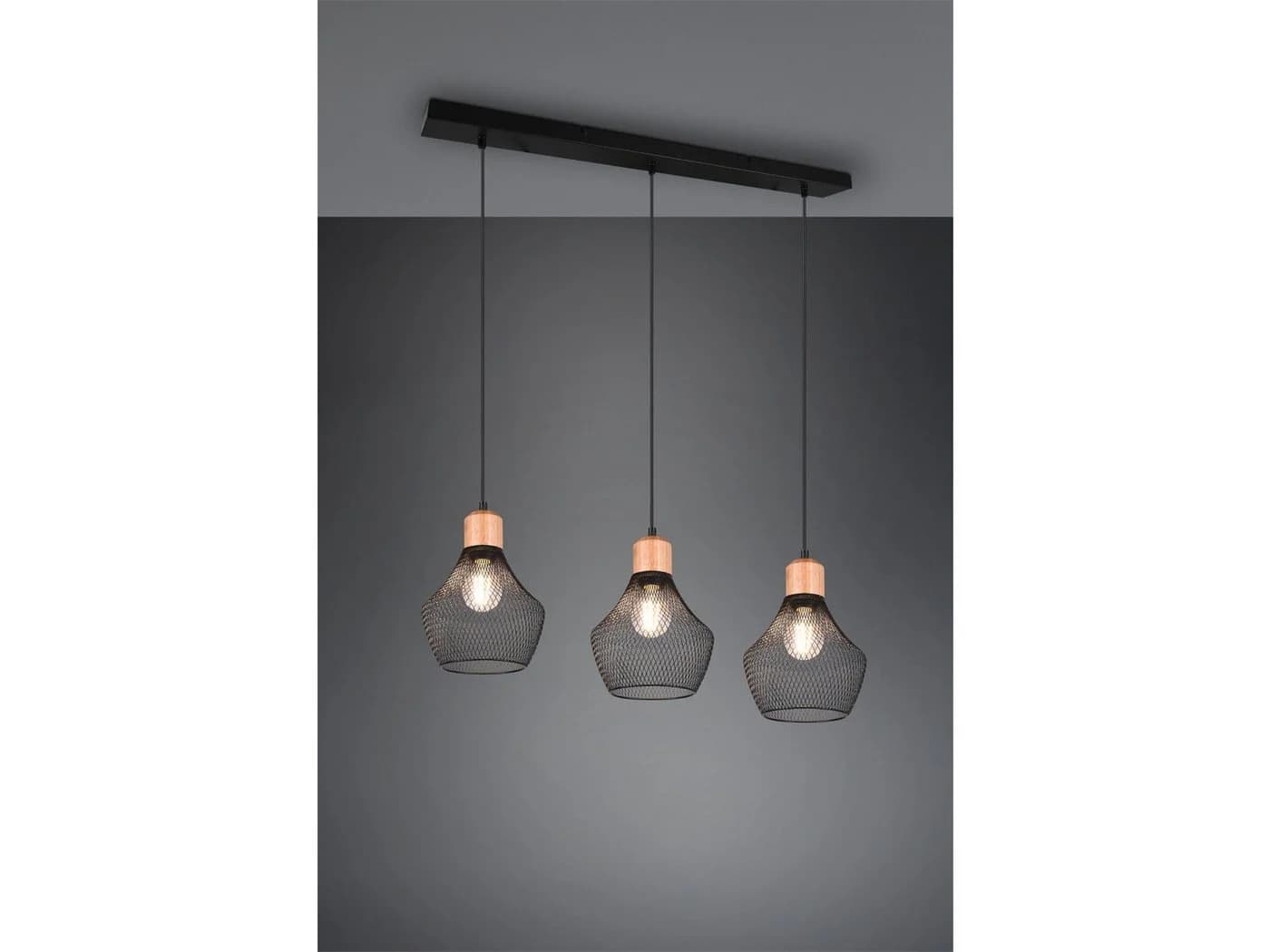 Reality Leuchten LED Pendelleuchte Industrial Schwarz Dimmbar - Bild 4
