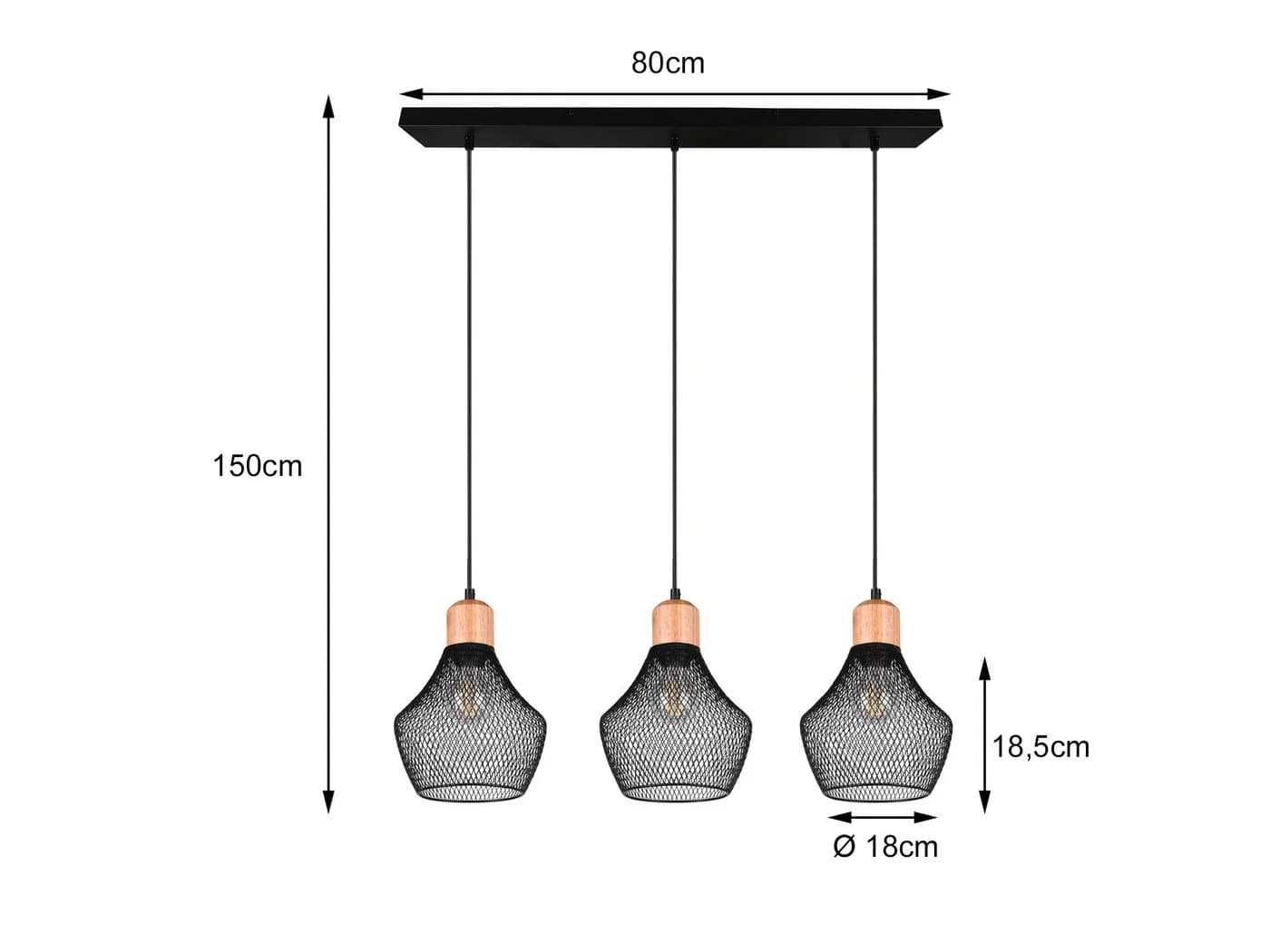 Reality Leuchten LED Pendelleuchte Industrial Schwarz Dimmbar - Bild 5