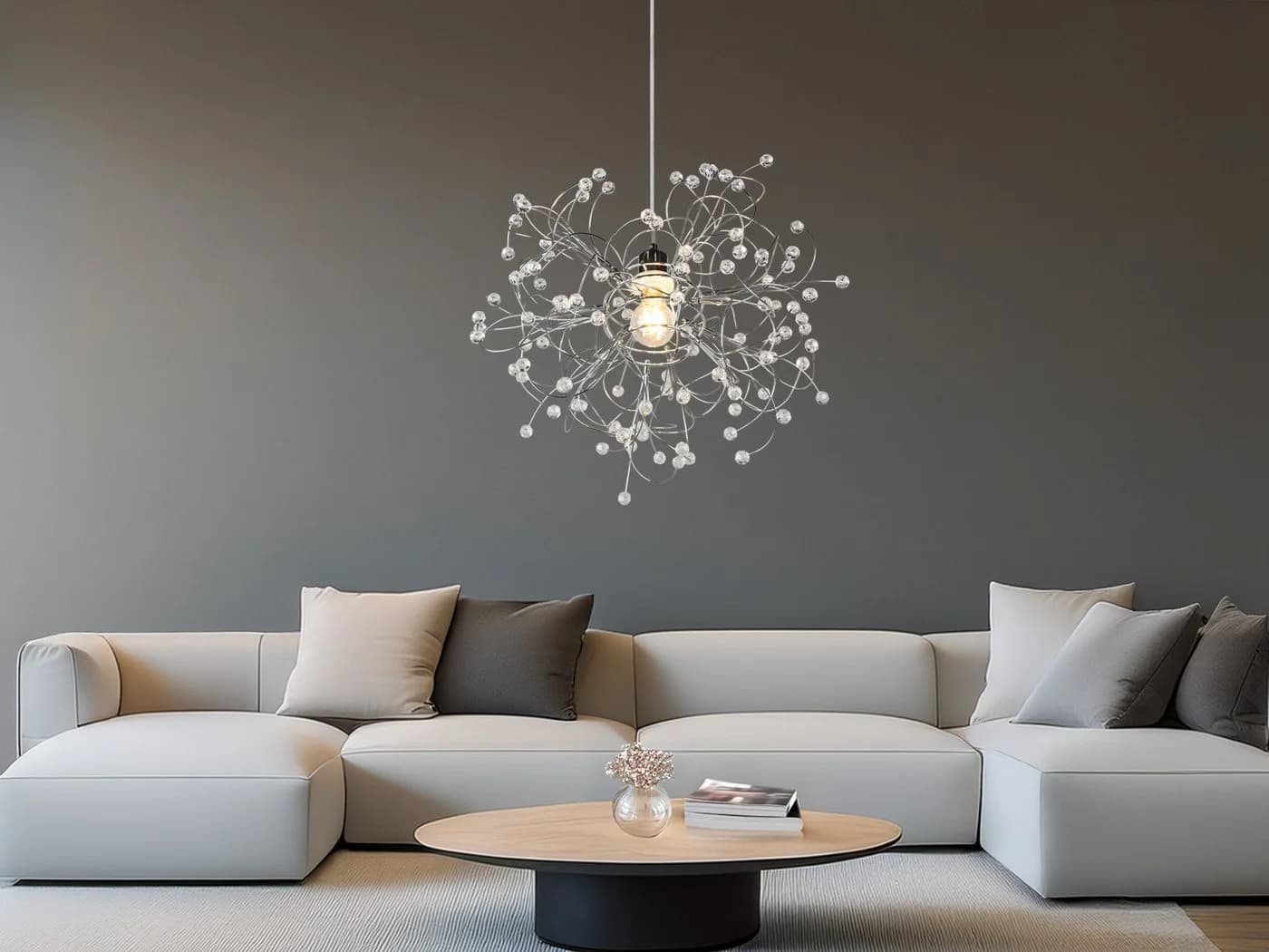 Reality Leuchten LED Pendelleuchte Designer Kristall Kugel-Lampe Ø52cm - Bild 5