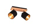 Reality Leuchten LED Deckenstrahler Schwarz/Gold Dimmbar Bild 2