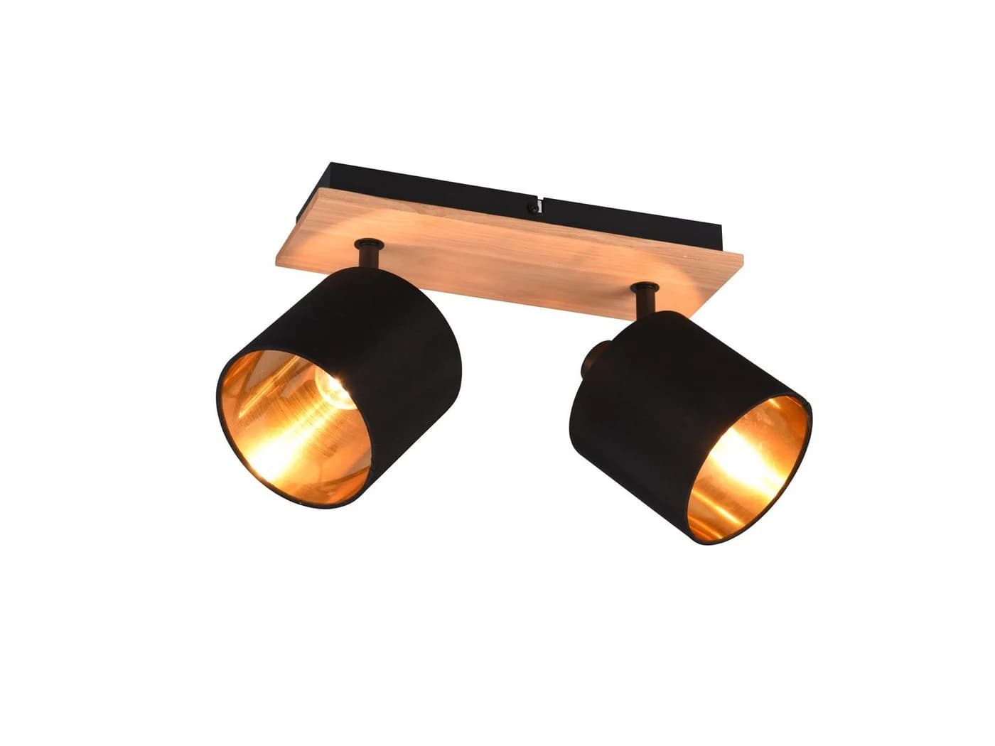 Reality Leuchten LED Deckenstrahler Schwarz/Gold Dimmbar - Bild 2