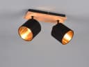 Reality Leuchten LED Deckenstrahler Schwarz/Gold Dimmbar Bild 3