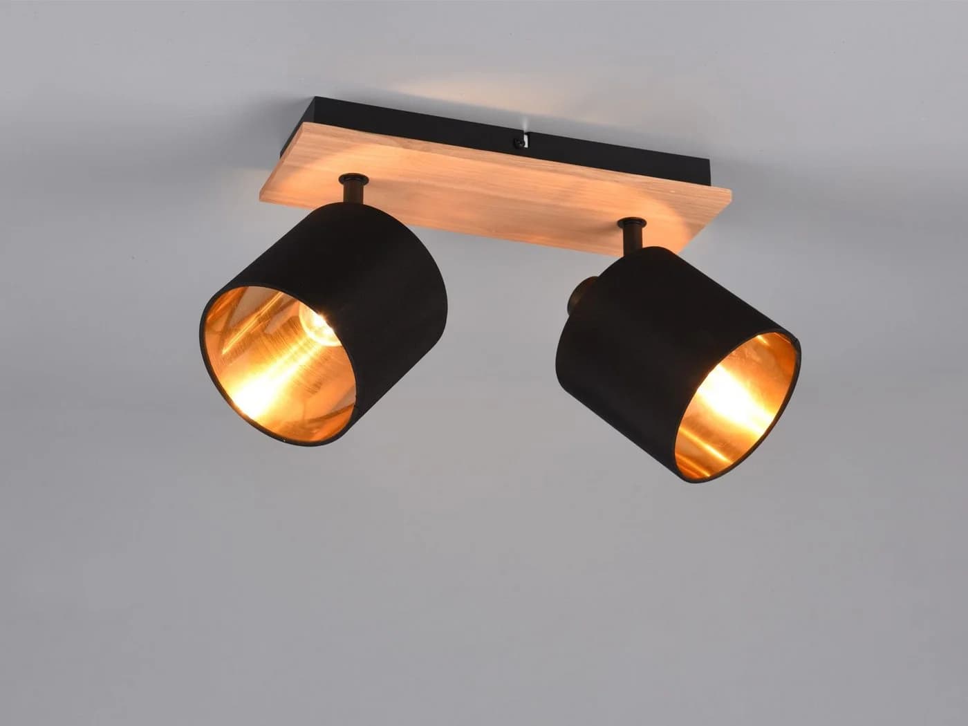 Reality Leuchten LED Deckenstrahler Schwarz/Gold Dimmbar - Bild 3