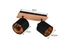 Reality Leuchten LED Deckenstrahler Schwarz/Gold Dimmbar Bild 4