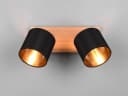 Reality Leuchten LED Deckenstrahler Schwarz/Gold Dimmbar Bild 5