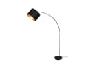 Reality Leuchten LED Bogenlampe Schwarz Gold Dimmbar Stehlampe Bild 2