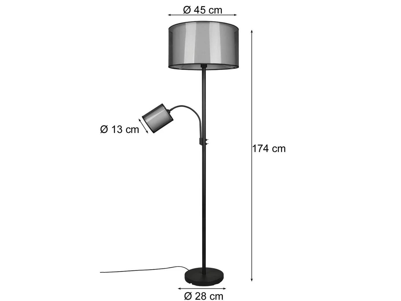 TRIO Leuchten LED Stehlampe mit Lesearm und Dimmfunktion, Warmweiß - Bild 4