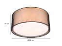 TRIO Leuchten LED Deckenleuchte 50cm Warmweiß Dimmbar Stoffschirm Bild 4