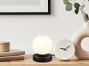 Reality Leuchten LED Nachttischlampe Touch Dimmbar Glas Kugel Weiß Schwarz Bild 5