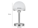 TRIO Leuchten LED Nachttischlampe Touch Dimmbar Weiß Silber Glas Bild 4