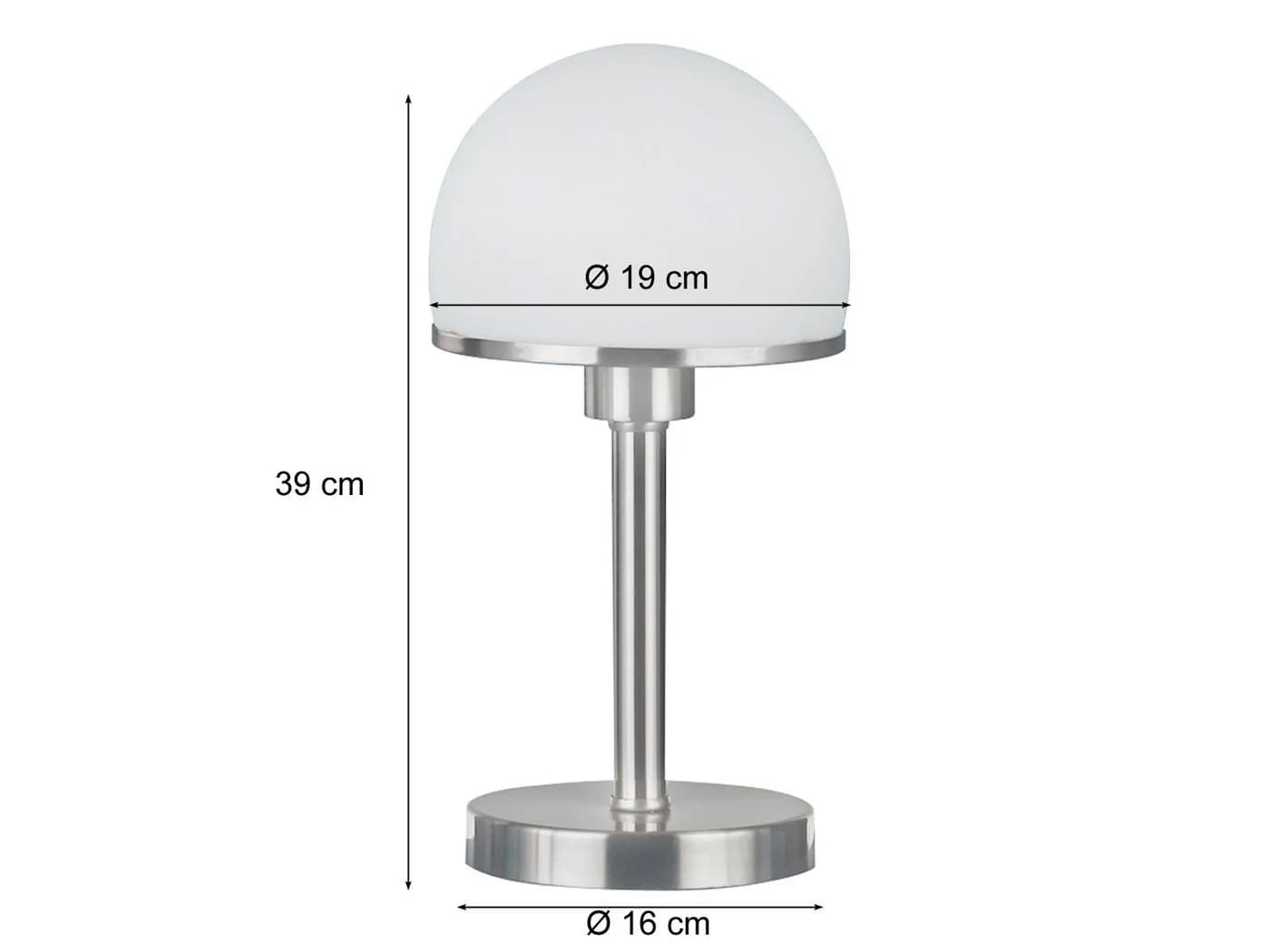 TRIO Leuchten LED Nachttischlampe Touch Dimmbar Weiß Silber Glas - Bild 4