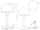 TRIO Leuchten LED Nachttischlampe Touch Dimmbar Weiß Silber Glas Bild 5