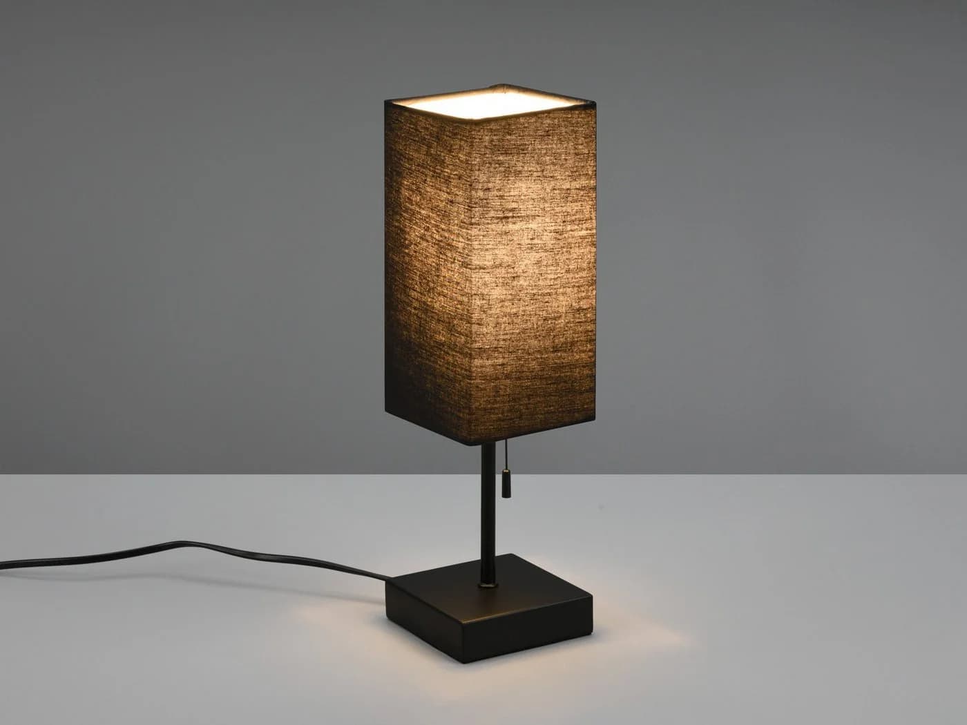 Reality Leuchten LED Nachttischlampe Schwarz Dimmbar USB