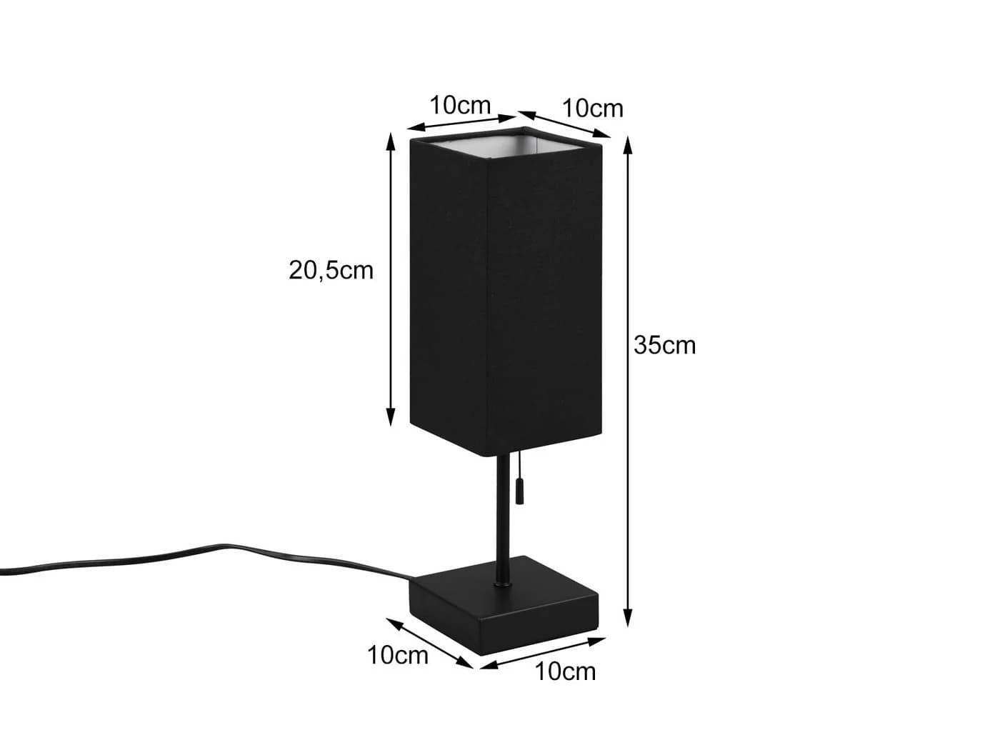 Reality Leuchten LED Nachttischlampe Schwarz Dimmbar USB - Bild 4