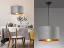 FISCHER & HONSEL LED Pendelleuchte Grau Gold Dimmbar Samt Bild 1