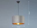 FISCHER & HONSEL LED Pendelleuchte Grau Gold Dimmbar Samt Bild 4