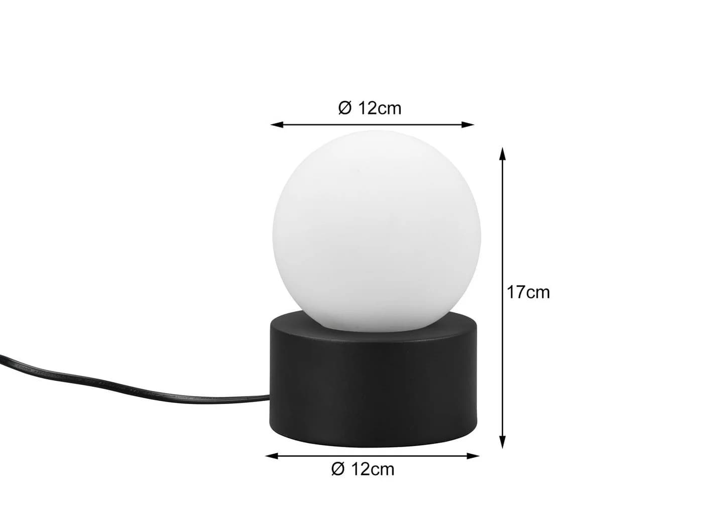 Reality Leuchten LED Nachttischlampe Schwarz-Weiß Touch Dimmbar - Bild 4