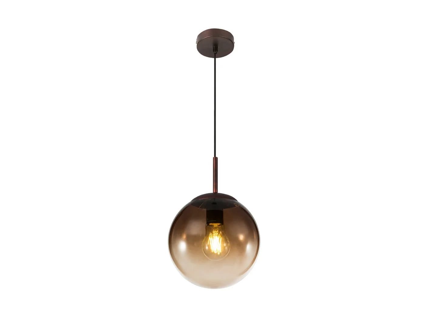 GLOBO LIGHTING LED Pendelleuchte Amber Glas-Kugel dimmbar warmweiß - Bild 2