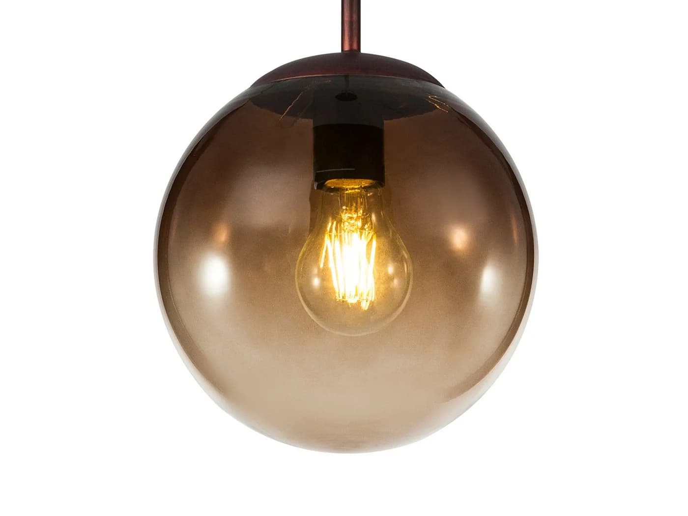 GLOBO LIGHTING LED Pendelleuchte Amber Glas-Kugel dimmbar warmweiß - Bild 4
