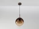 GLOBO LIGHTING LED Pendelleuchte Amber Glas-Kugel dimmbar warmweiß Bild 5