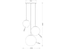 GLOBO LIGHTING LED Pendelleuchte Gold Glas-Cluster Bild 4