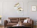 GLOBO LIGHTING LED Pendelleuchte Gold Glas-Cluster Bild 5