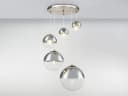 GLOBO LIGHTING LED Pendelleuchte mit 5 Glaskugeln und E27 Fassung Bild 3