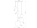 GLOBO LIGHTING LED Pendelleuchte mit 5 Glaskugeln und E27 Fassung Bild 4