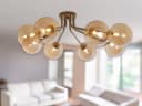 Luce Ambiente Design LED Deckenleuchte 8-flammig Gold Bernsteinfarben Bild 1