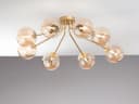Luce Ambiente Design LED Deckenleuchte 8-flammig Gold Bernsteinfarben Bild 3