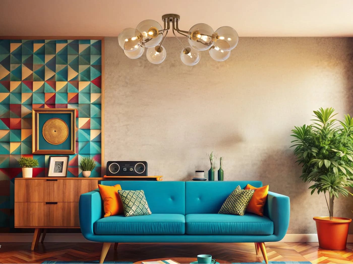 Luce Ambiente Design LED Deckenleuchte 8-flammig Gold Bernsteinfarben - Bild 5