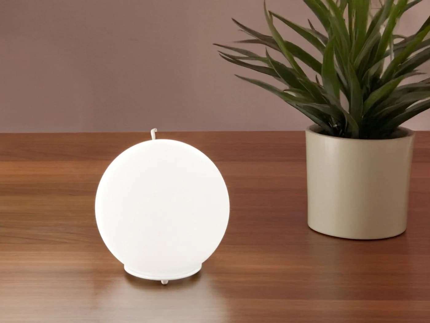 Luce Ambiente Design LED Nachttischlampe Glas-Kugel Dimmbar Warmweiß