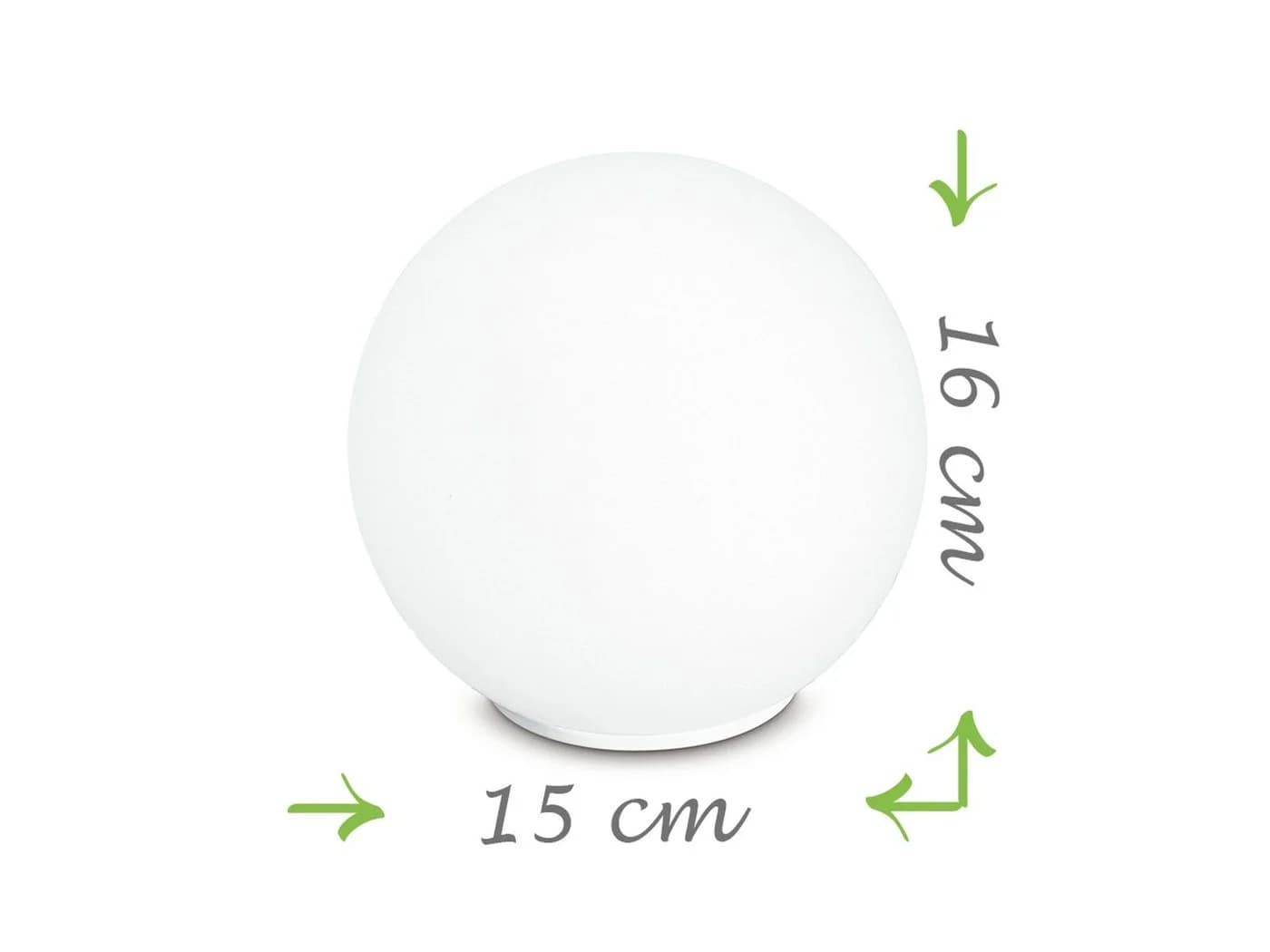 Luce Ambiente Design LED Nachttischlampe Glas-Kugel Dimmbar Warmweiß - Bild 4