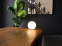 Luce Ambiente Design LED Nachttischlampe Glas-Kugel Dimmbar Warmweiß Bild 5