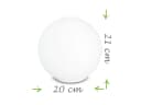 Luce Ambiente Design LED Nachttischlampe Glas-Kugel Dimmbar Warmweiß Bild 4