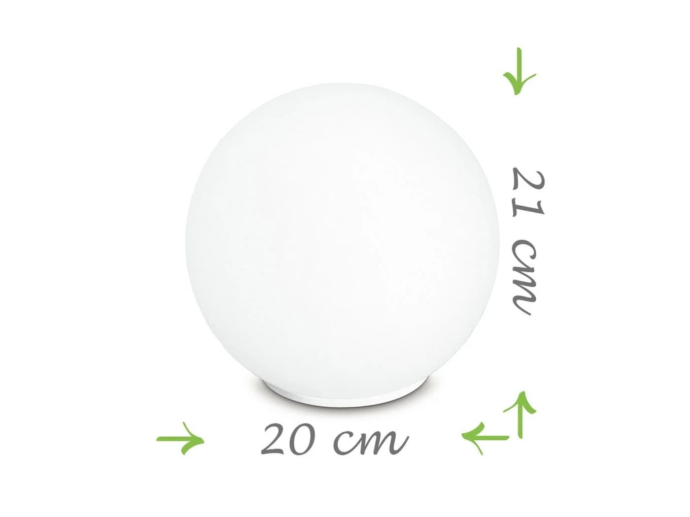 Luce Ambiente Design LED Nachttischlampe Glas-Kugel Dimmbar Warmweiß - Bild 4